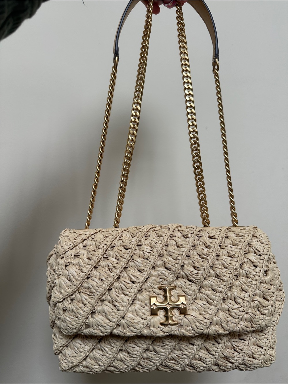 Tory Burch Woven Raffia and leather bag